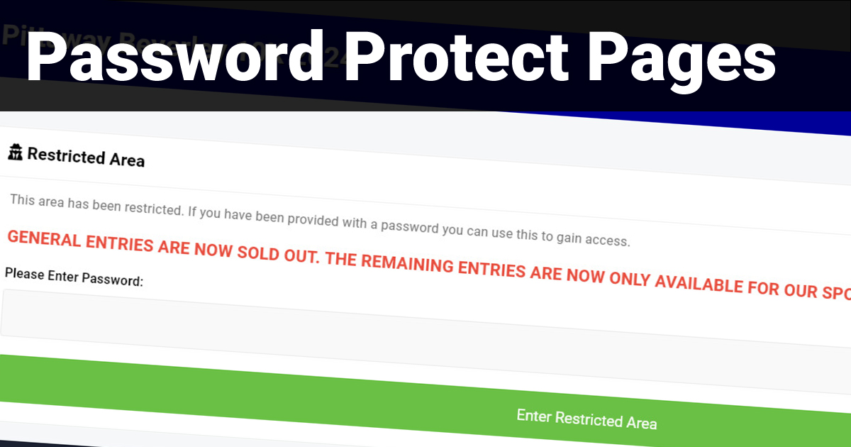 Password Protect Pages
