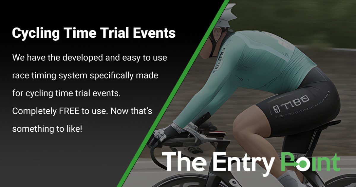 How do you time a cycling time trial event?